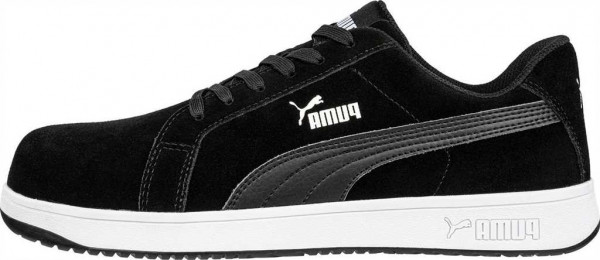 Puma ESD Sicherheits-Halbschuh S1PL, Iconic Suede black Low, 64.001.0